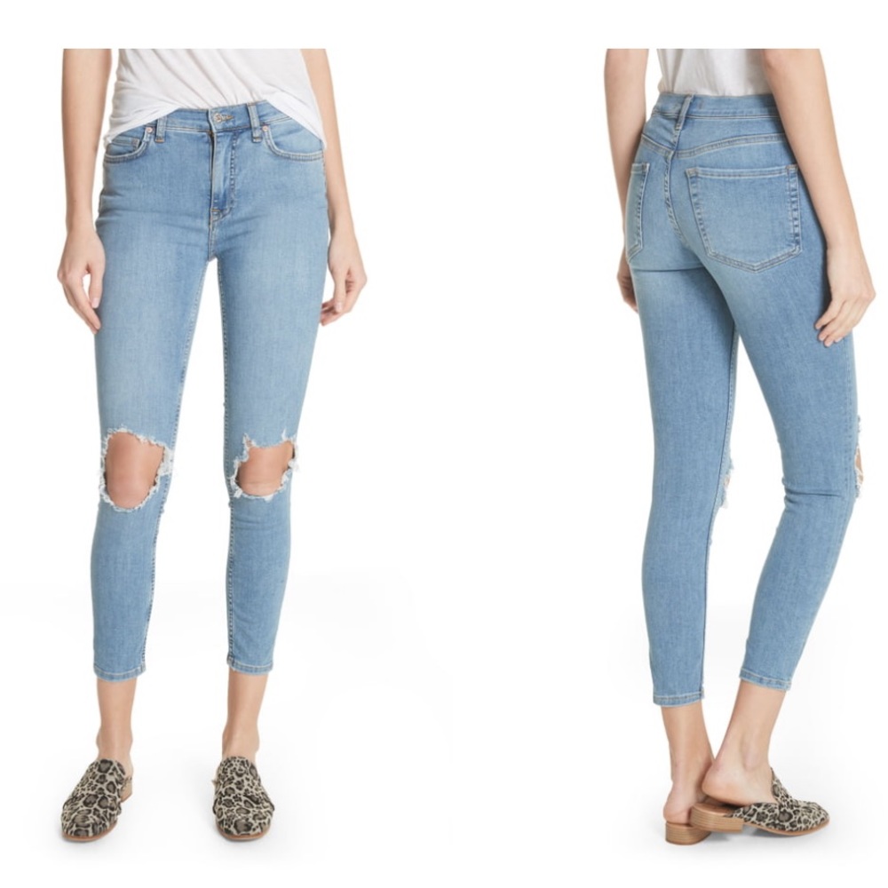 Free People | Busted Knee Skinny Jeans